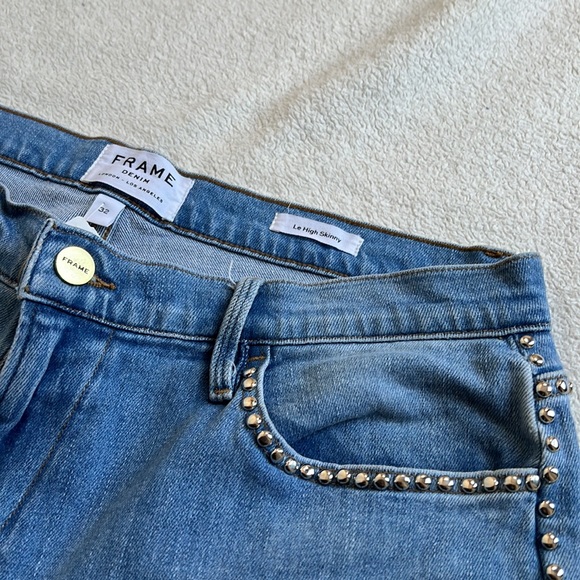 NWT! Frame Studded Le High Skinny jeans - Picture 4 of 8